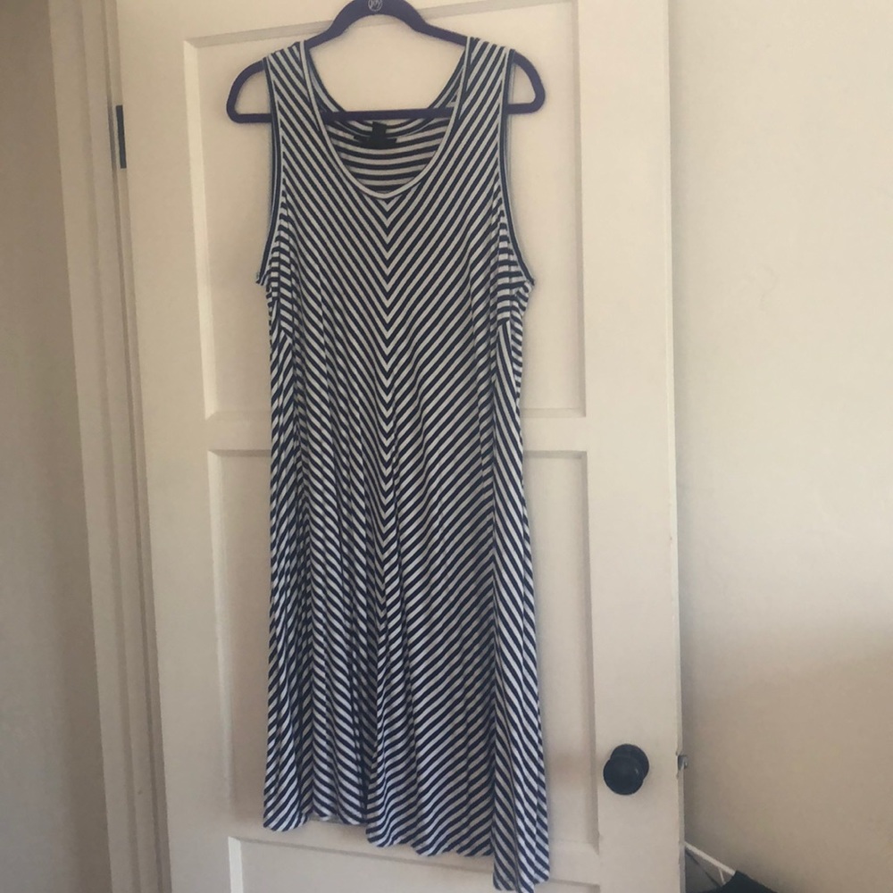 Black and white striped sundress